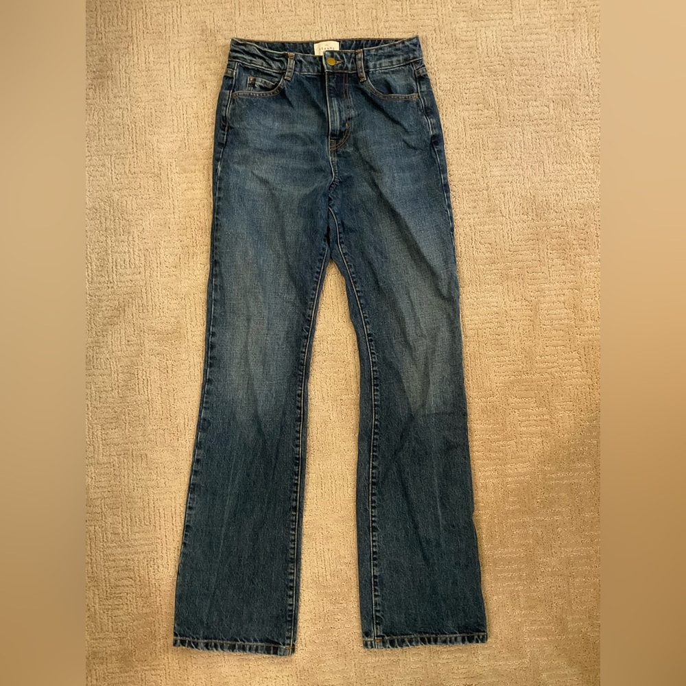 Sezane Women's Straight Leg Jeans - Dark Blue Denim